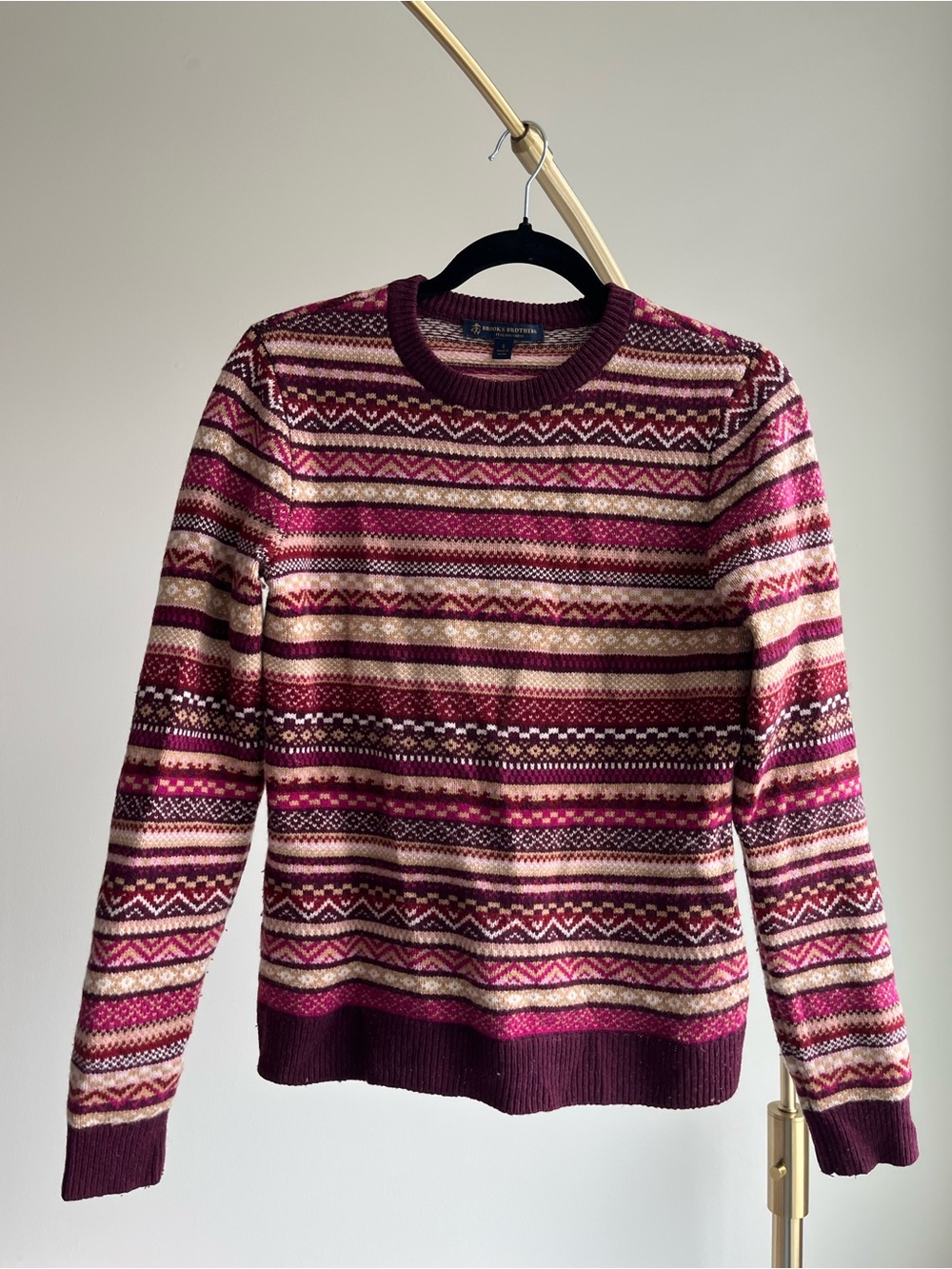 Women’s Fair Isle Crewneck Sweater Italian Wool